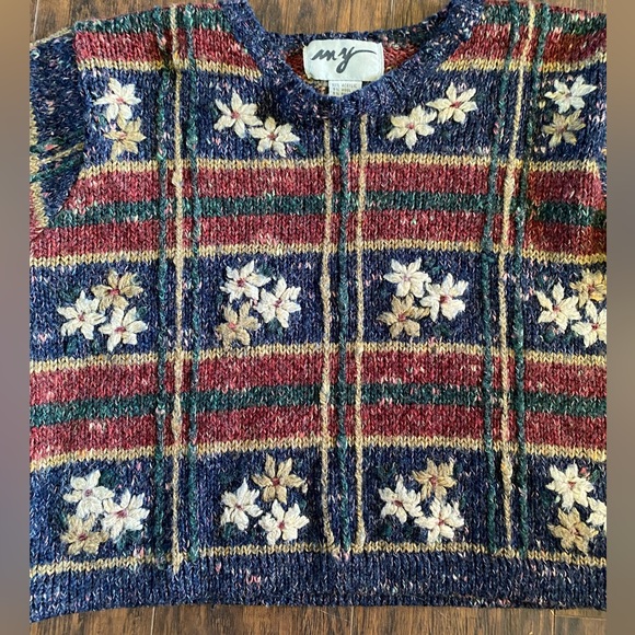 CUTE Vintage plaid sweater - Picture 3 of 3